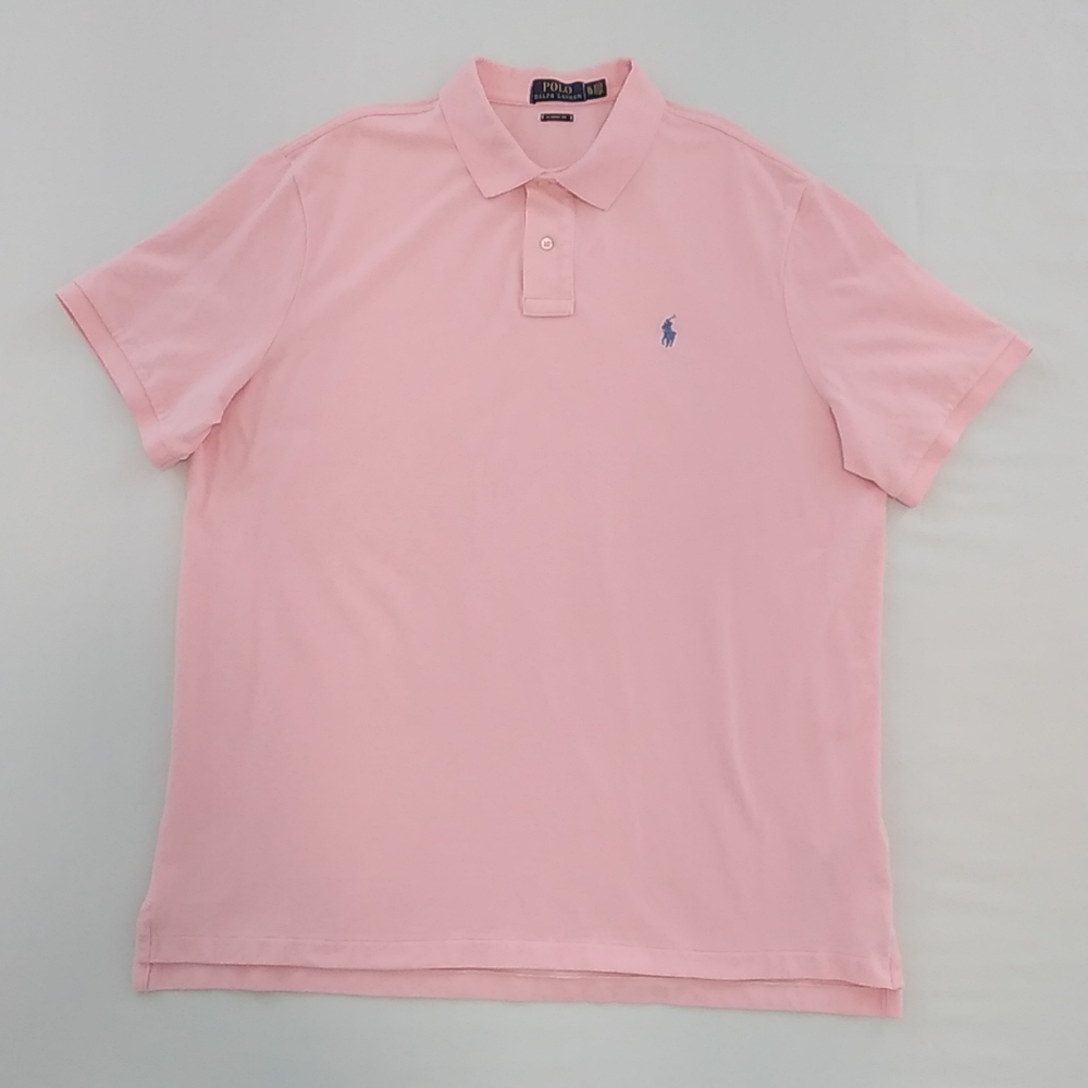 Polo by Ralph Lauren Men's Pink Polo Shirt Size XL
